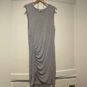 Women’s Athleta Gray Sleeveless Ruched Dress
